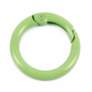 Nøglering "karabin" med fjederlukke. Lakeret. 25 mm. Lys grøn